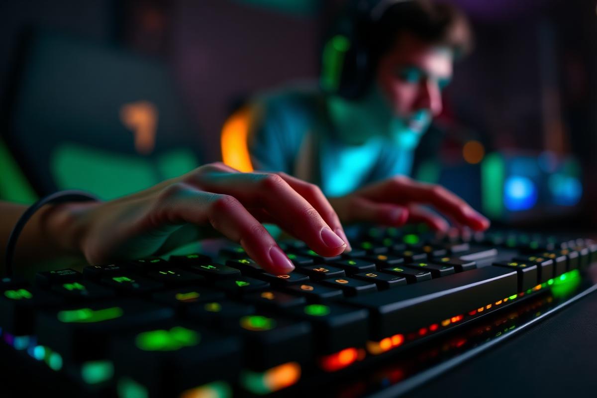 Player training on a mechanical keyboard